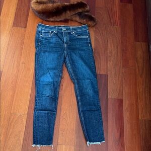 Rag & Bone Deep Indigo Cropped Jeans